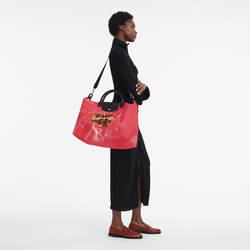 Longchamp x ToiletPaper S Travel bag , Red - Canvas