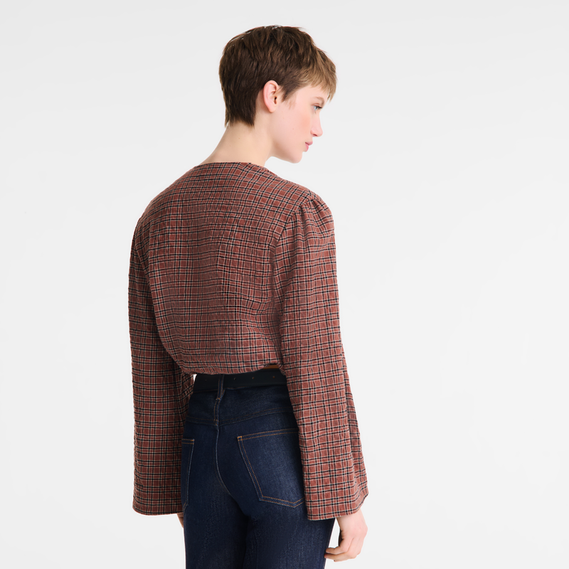 Blouse , Cashew - Jacquard cotton  - View 3 of  5