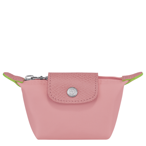 Le Pliage Green Coin purse Petal Pink Recycled canvas Longchamp TH