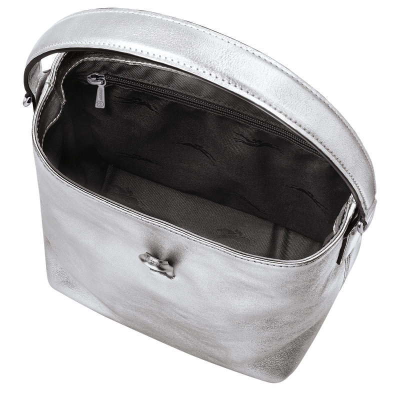 Roseau XS Bucket bag , Silver - Leather  - View 5 of  6