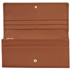 Le Foulonné Continental wallet , Caramel - Leather