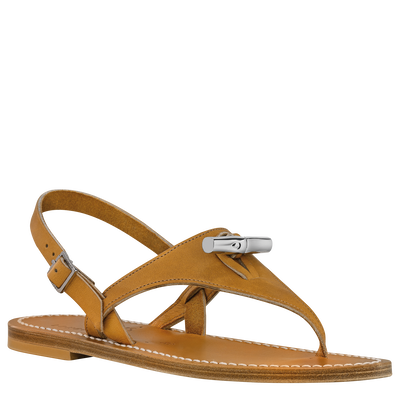 Longchamp x K.Jacques Sandals , Natural - Leather