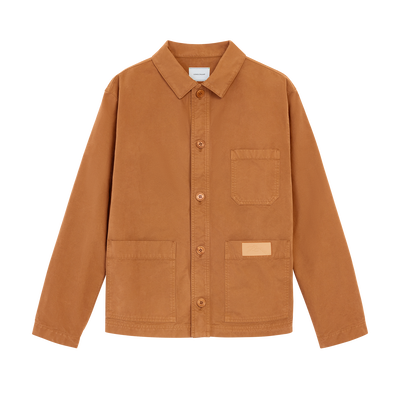 Jacket , Caramel - Overdyed cotton
