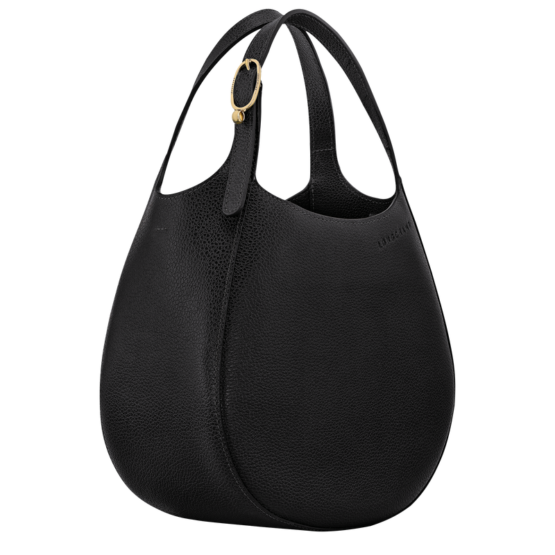 Le Foulonné S Handbag , Black - Leather  - View 3 of  5