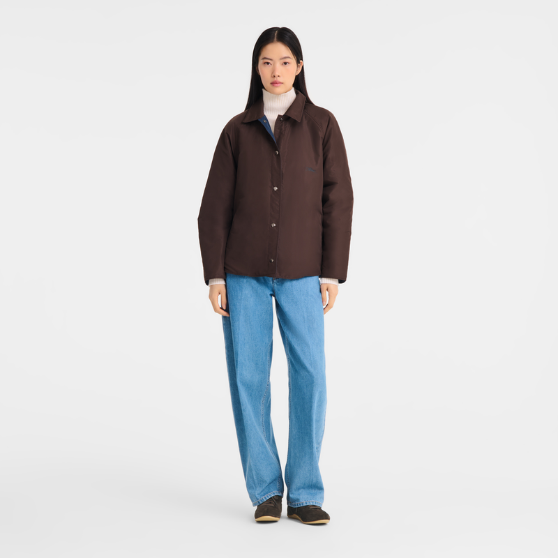 Padded blouson , Mocha/Navy - Techno taffeta  - View 2 of  8