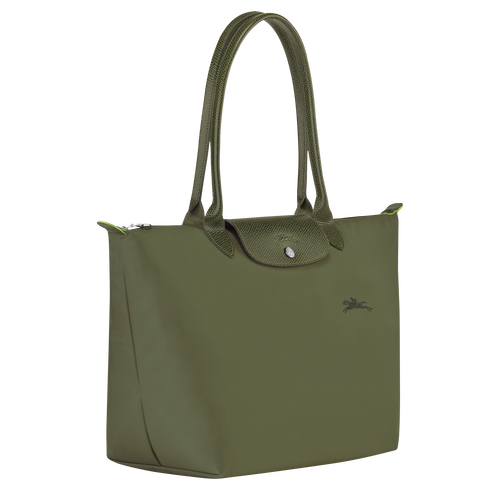 Le Pliage Green L Tote bag , Forest - Recycled canvas - View 3 of  5