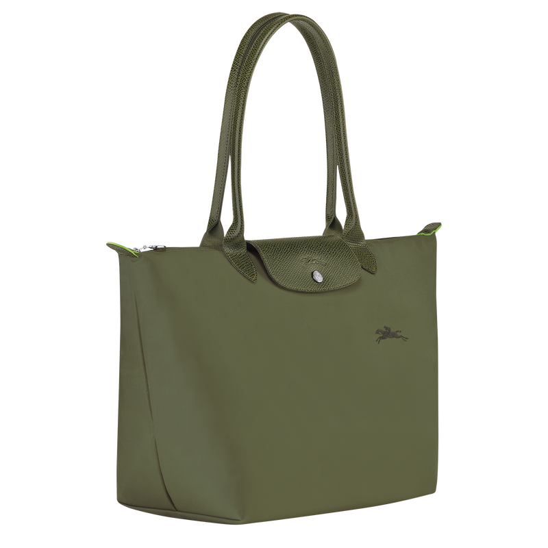 Le Pliage Green L Tote bag , Forest - Recycled canvas  - View 3 of  5