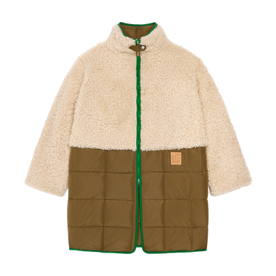Coat, Ecru/Olive