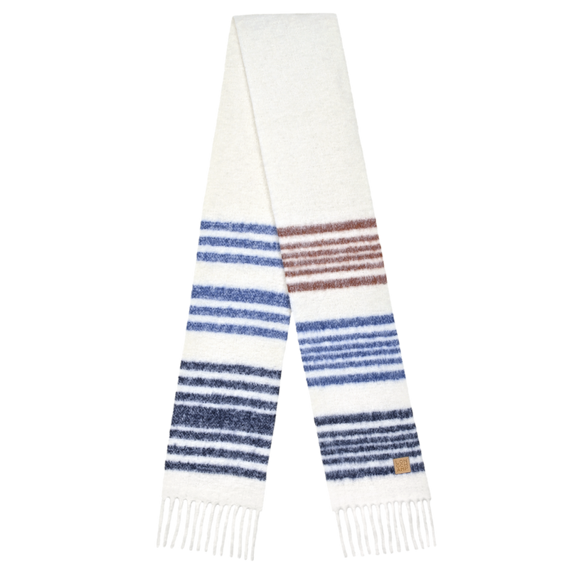 Twist Hivernal Stole , Navy - Blended alpaga  - View 1 of  2