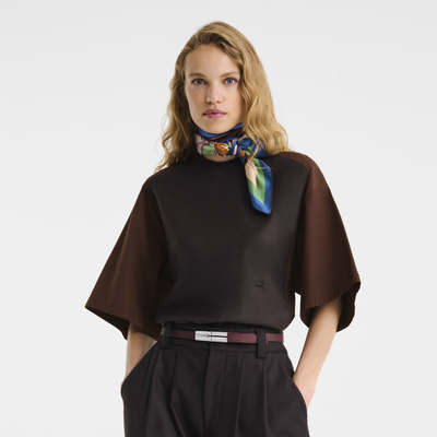 Le Roseau Ladies' belt , Burgundy - Leather