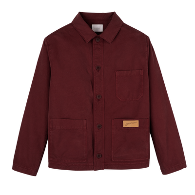 Jacket , Burgundy - Overdyed cotton