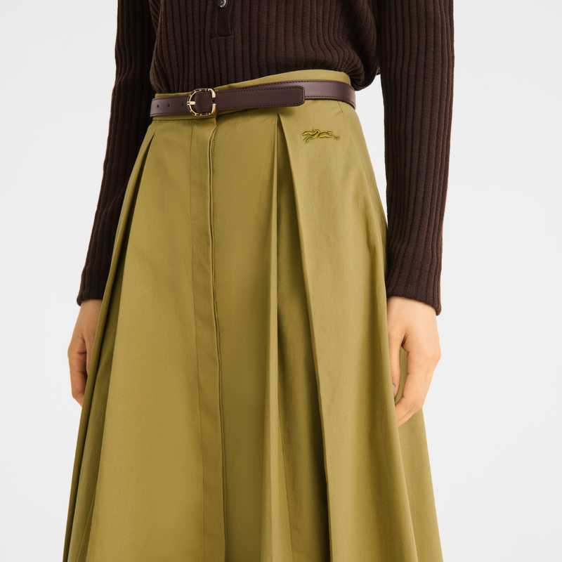 Midi skirt , Lichen - Cotton poplin  - View 4 of  5