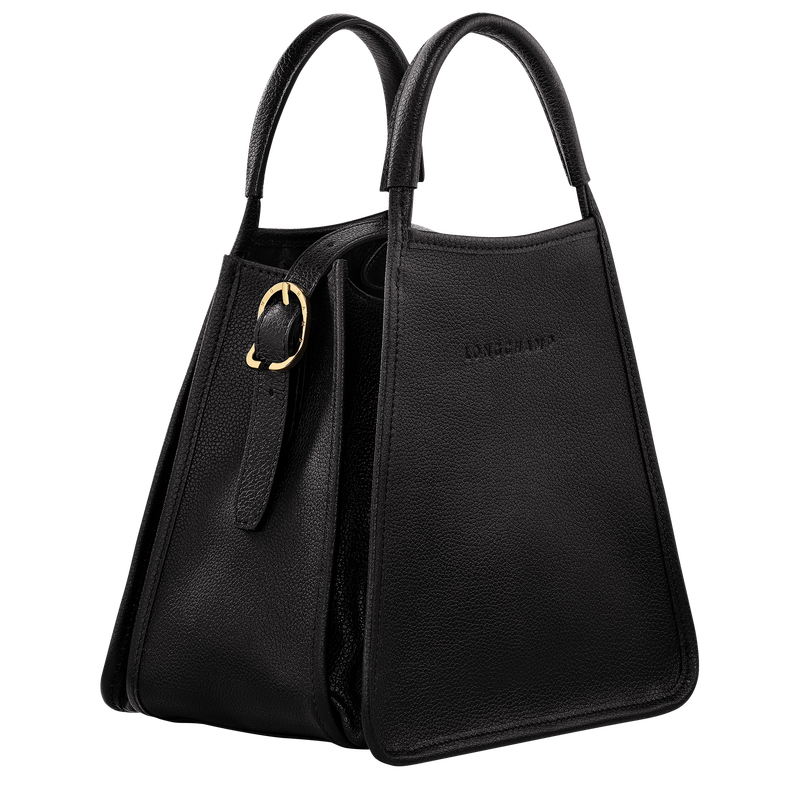Le Foulonn S Handbag Black Leather Longchamp TH
