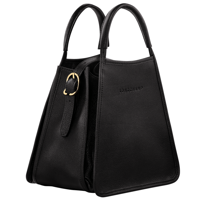Le Foulonné S Handbag , Black - Leather  - View 3 of  7