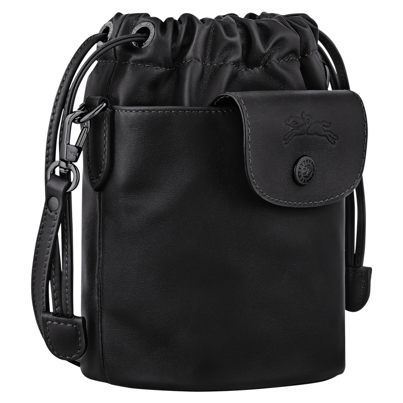Le Pliage Xtra XS Bucket bag , Black - Leather  - View 3 of  6