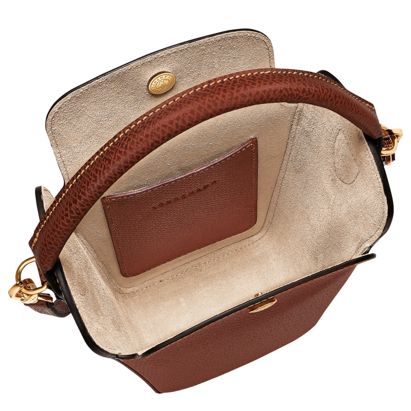 Épure Pop corn bag , Brown - Leather  - View 5 of  6