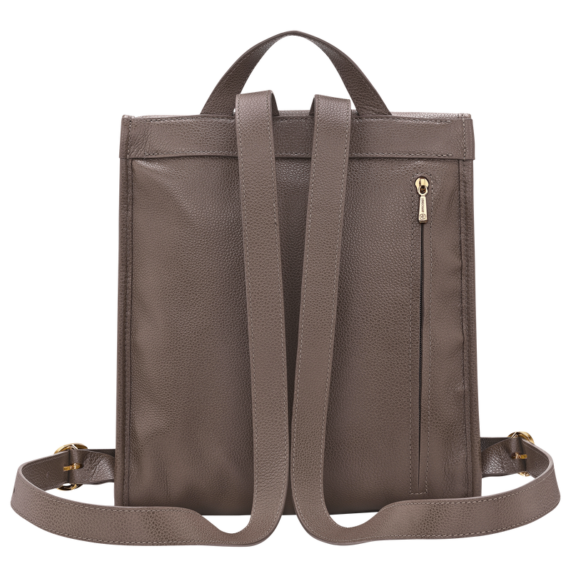Le Foulonn&eacute; M Backpack , Taupe - Leather  - View 4 of  6