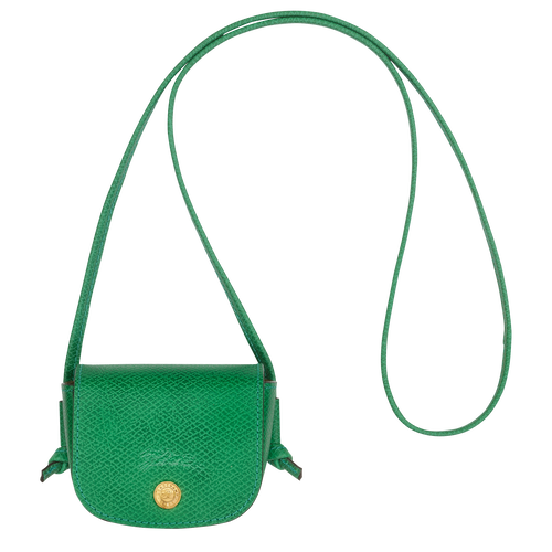 Épure Coin purse with leather lace , Green - Leather - View 1 of  4