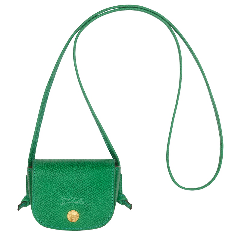Épure Coin purse with leather lace , Green - Leather  - View 1 of  4