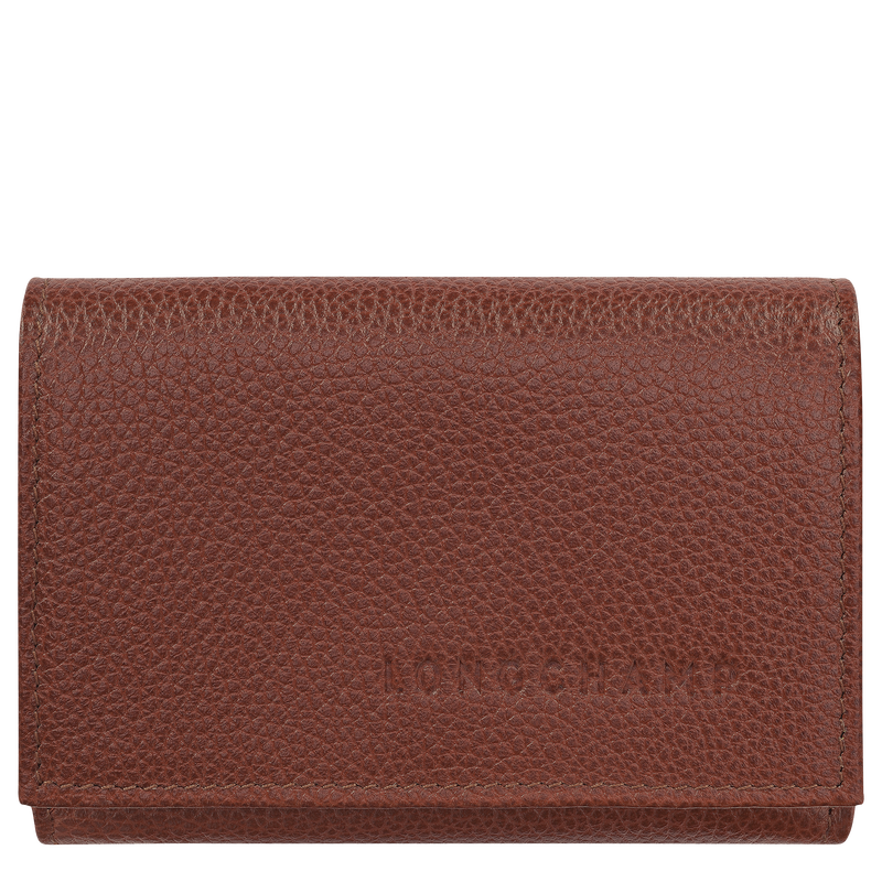 Le Foulonn&eacute; Compact wallet , Coffee - Leather  - View 1 of  3