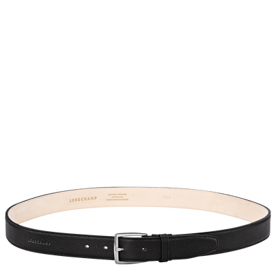 Le Foulonn&eacute; Men's belt , Black - Leather