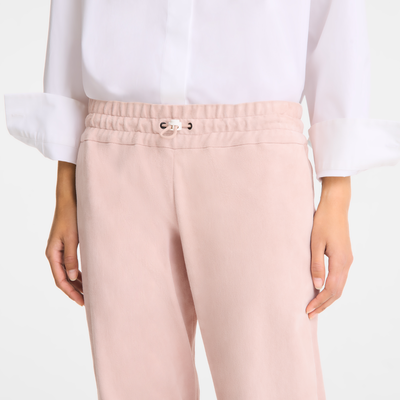 null Leather straight pants, Pink