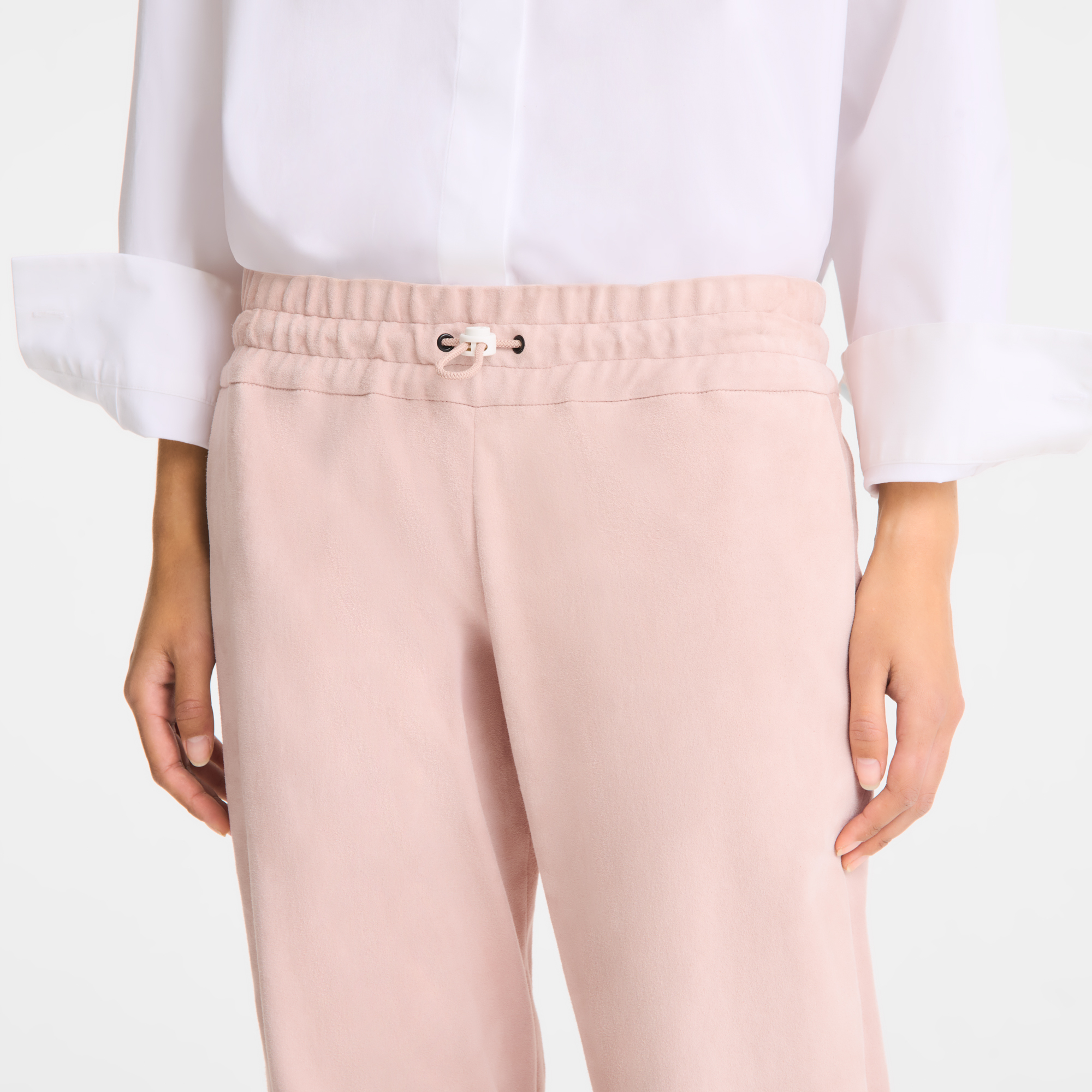 Leather straight pants, Pink - View 5 of
5 - zoom in null Leather straight pants, Pink