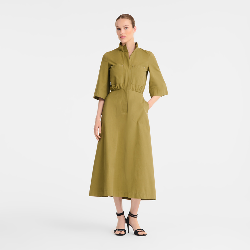 Midi dress , Lichen - Cotton poplin  - View 2 of  4