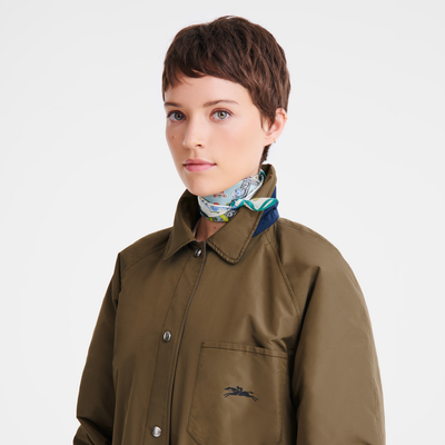 Equestrian Tower Silk scarf 50 , Vervain - Silk