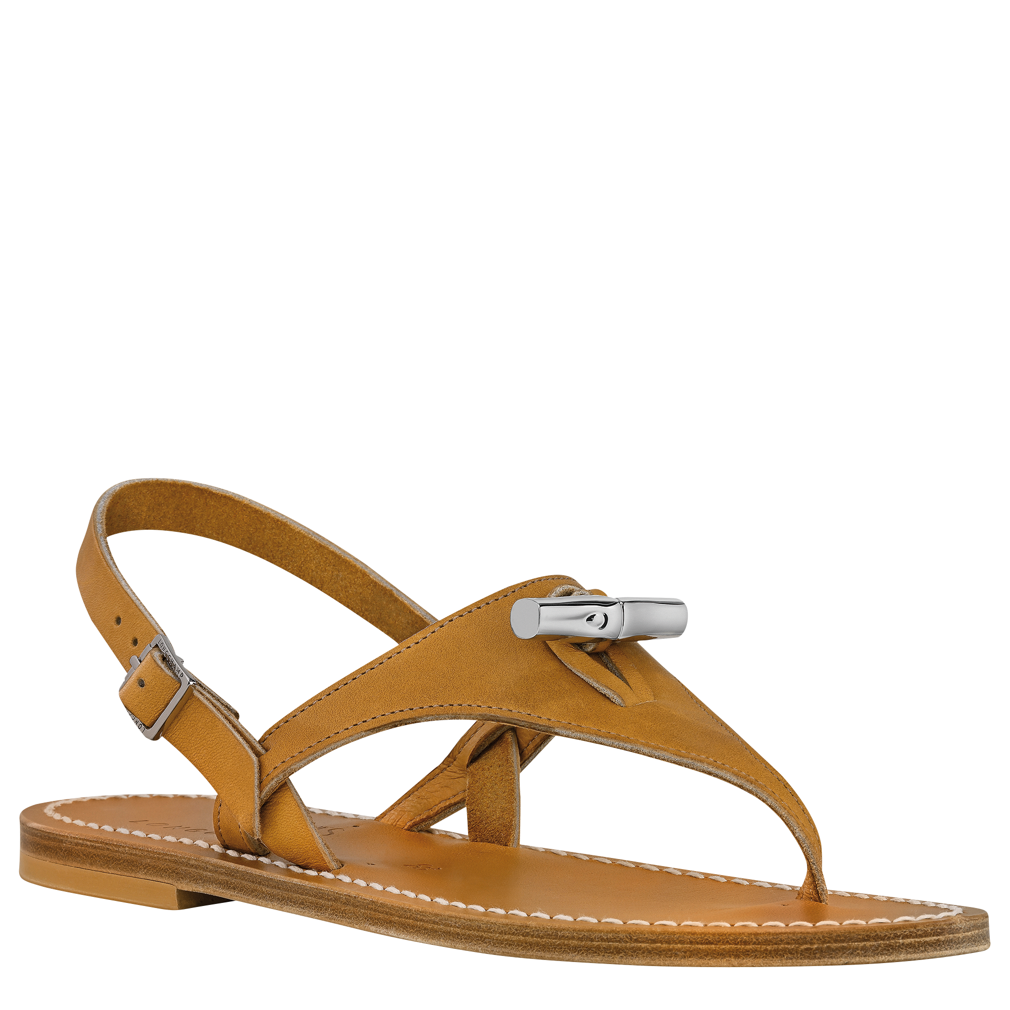 Longchamp x K.Jacques Sandals, Natural