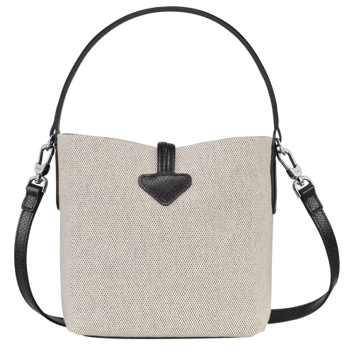 Longchamp Roseau Canvas & Leather Bucket Bag