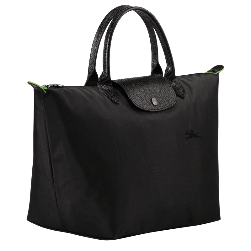 Le Pliage Green M Handbag , Black - Recycled canvas  - View 3 of  7