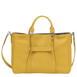 Longchamp 3D L Handbag Yellow Leather Longchamp TH