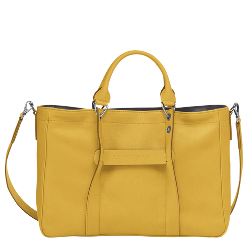 Longchamp 3D L Handbag Yellow Leather Longchamp TH