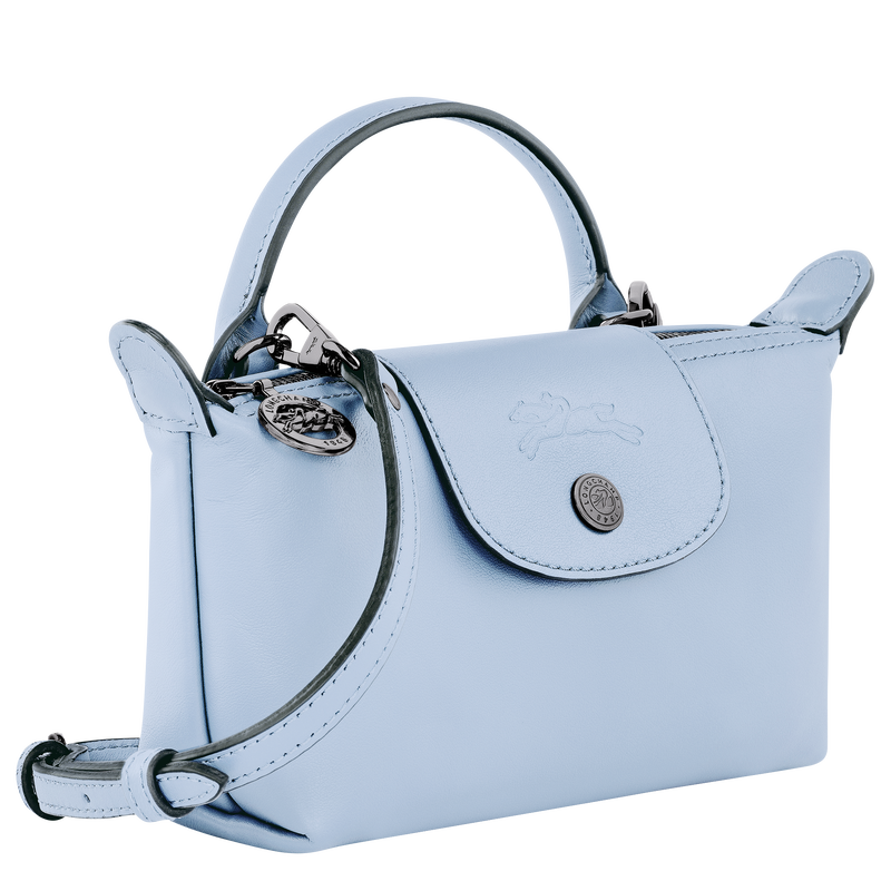 Le Pliage Xtra XS Pouch , Wave - Leather  - View 2 of  5