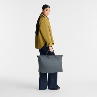Le Pliage Green Travel bag expandable, Graphite