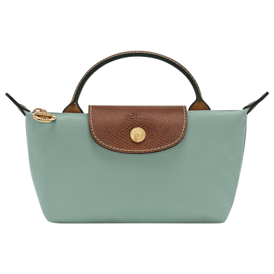 Le Pliage Original Pouch with handle , Celadon - Recycled canvas