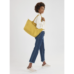 Le Pliage Green L Tote bag , Corn - Recycled canvas