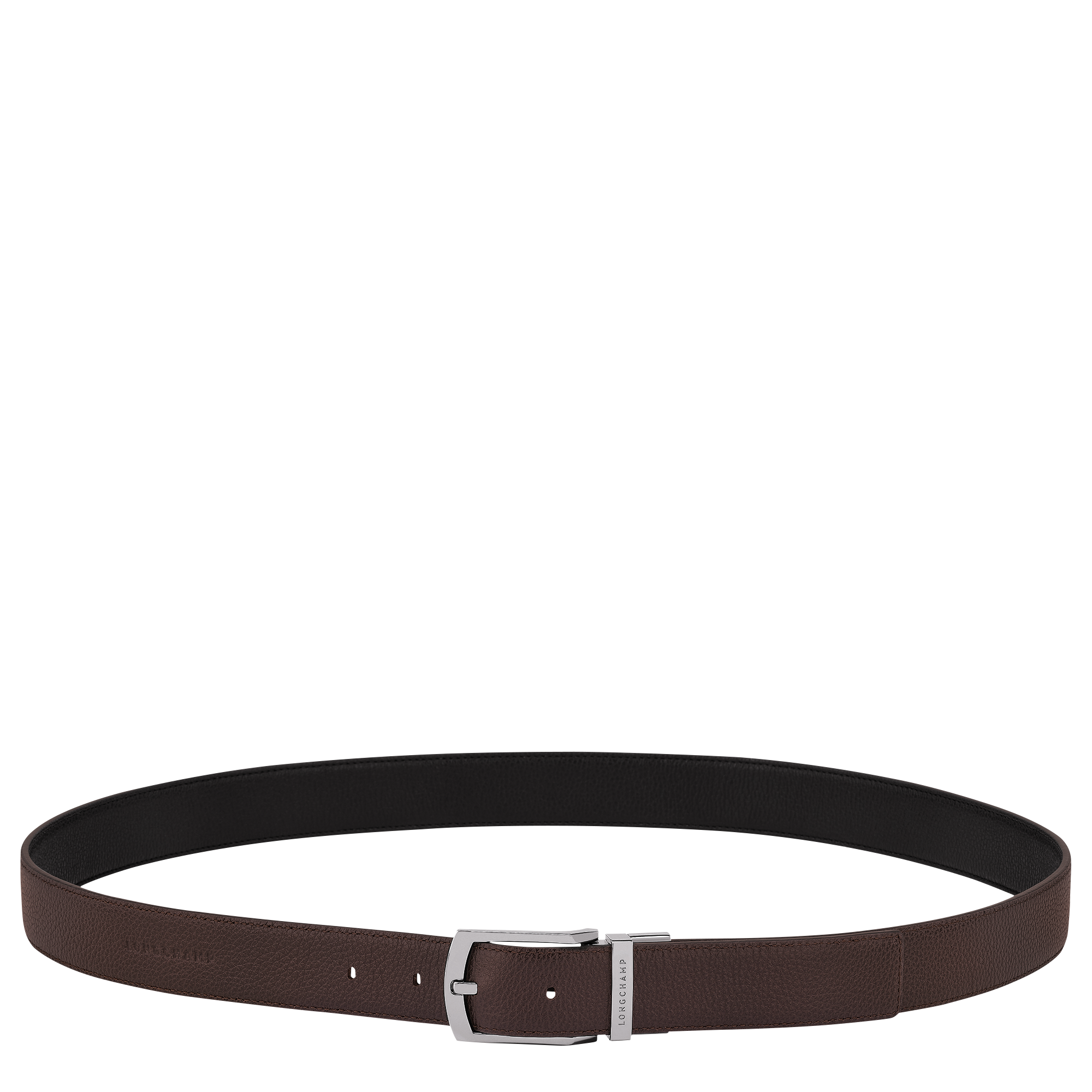 Le Foulonn&eacute; Men's belt, Mocha/Black