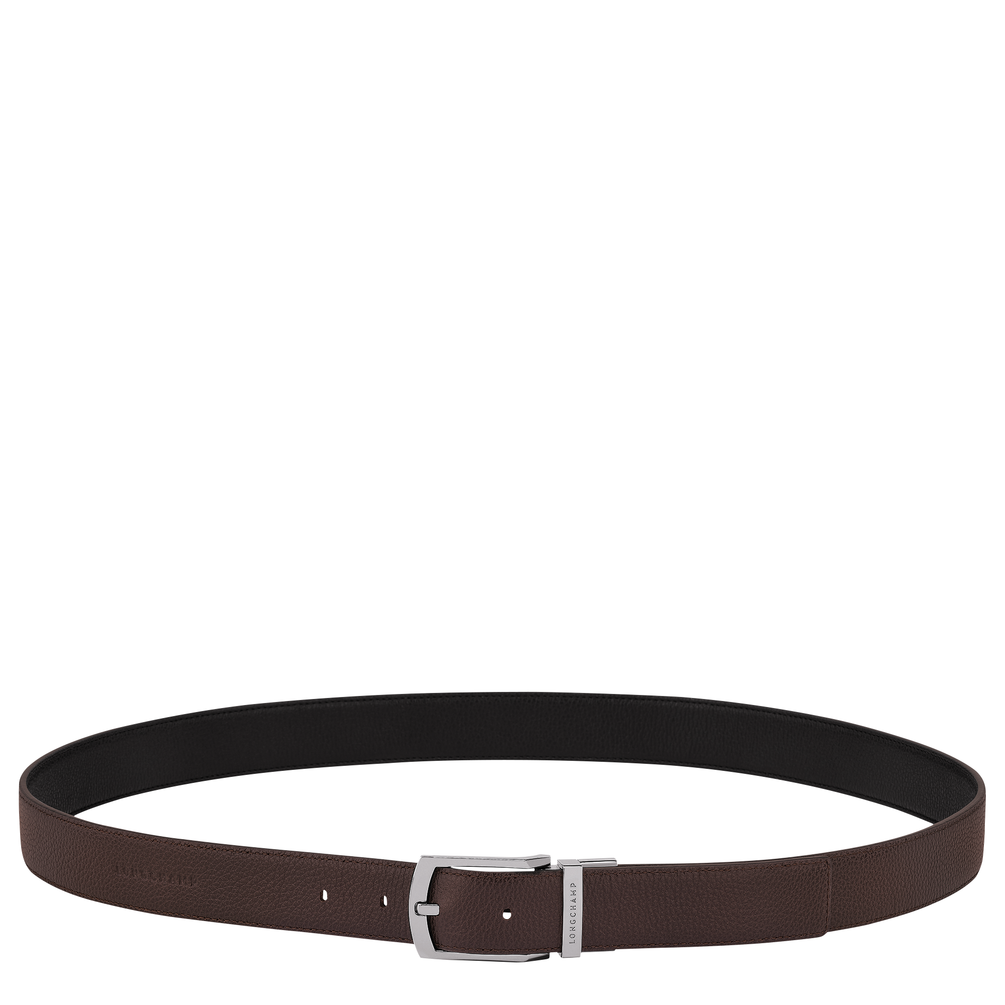 Men's belt, Mocha/Black - View 1 of 
        4 - zoom in Le Foulonné Men's belt, Mocha/Black