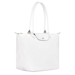 Le Pliage Green L Tote bag , Snow - Recycled canvas