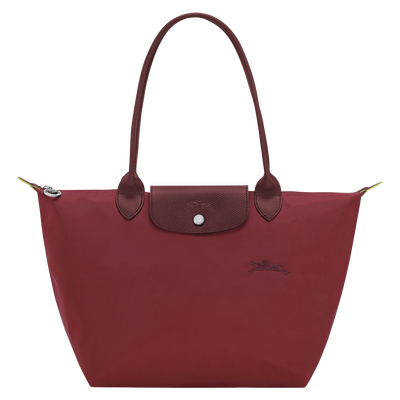 Le Pliage Green M Tote bag , Pomegranate - Recycled canvas