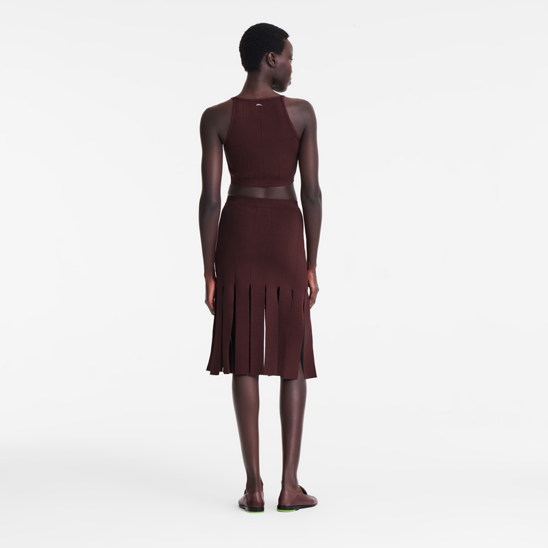Midi skirt , Burgundy - OTHER  - View 3 of  5