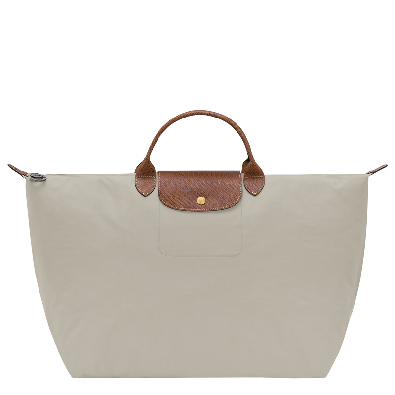 Le Pliage Original L Travel bag , Pebble - Recycled canvas  - View 1 of  7