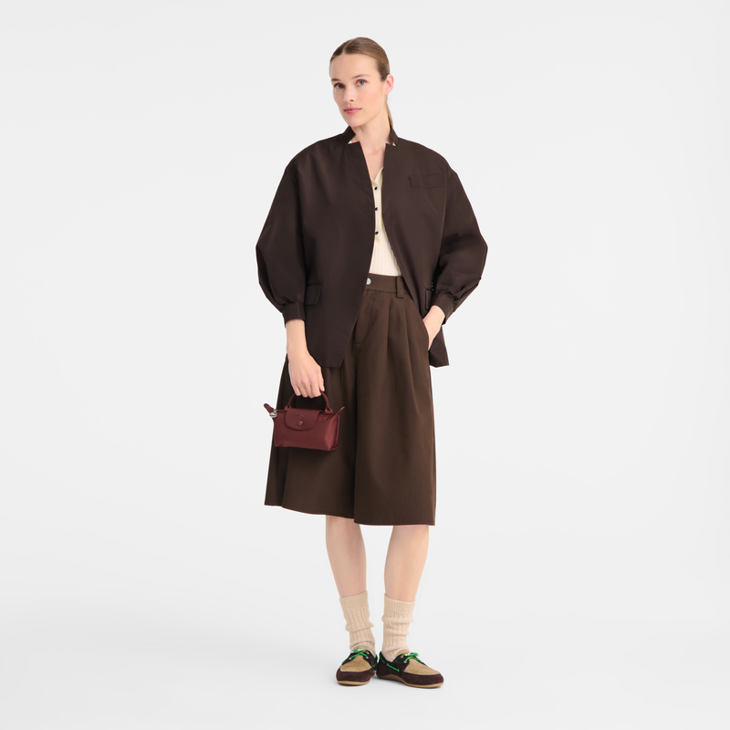 Le Pliage One Pouch , Burgundy - Canvas  - View 2 of  6