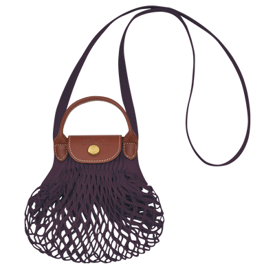Le Pliage Filet XS Mesh bag , Eggplant - Canvas