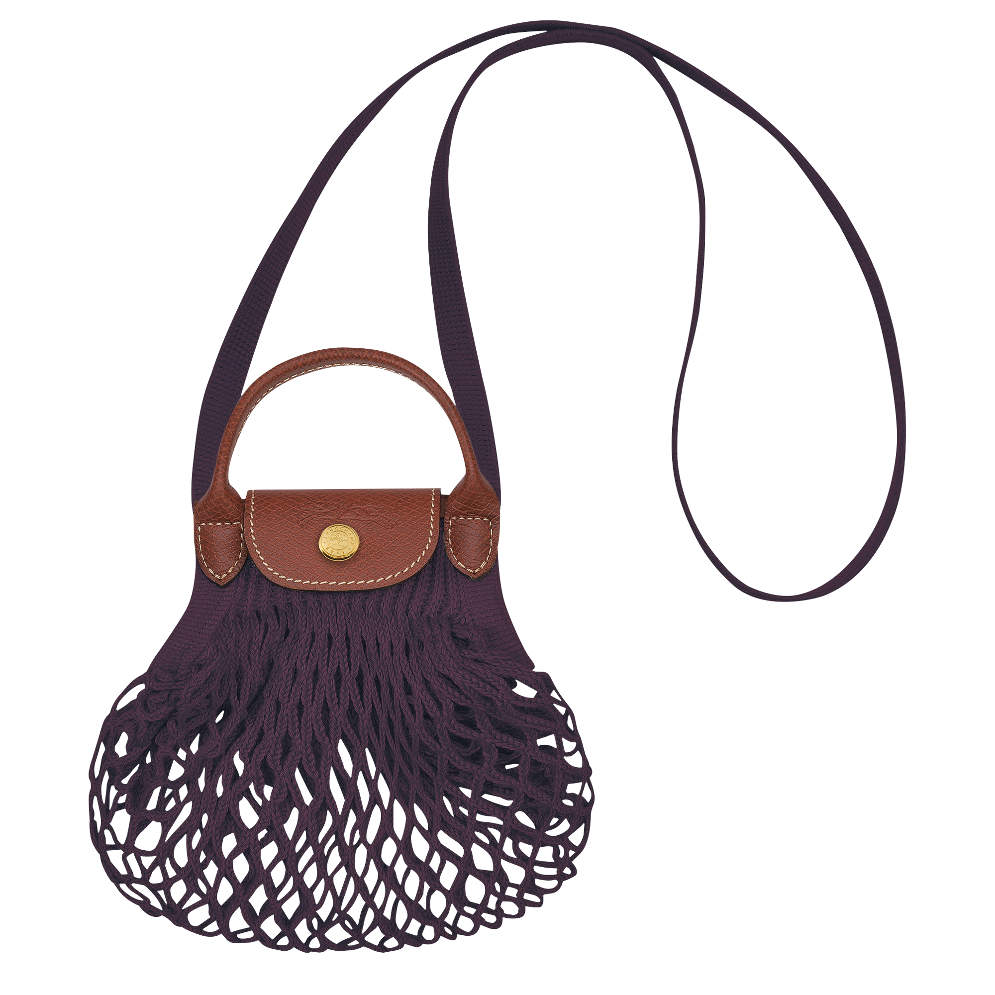 Mesh bag XS, Eggplant - View 1 of 
        4 - zoom in Le Pliage Filet Mesh bag XS, Eggplant