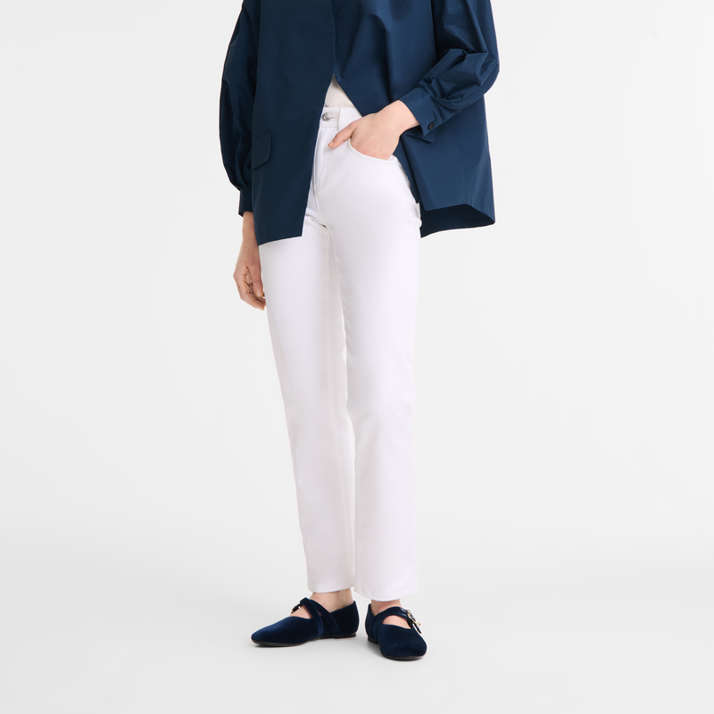 Trousers , White - Gabardine  - View 4 of  6