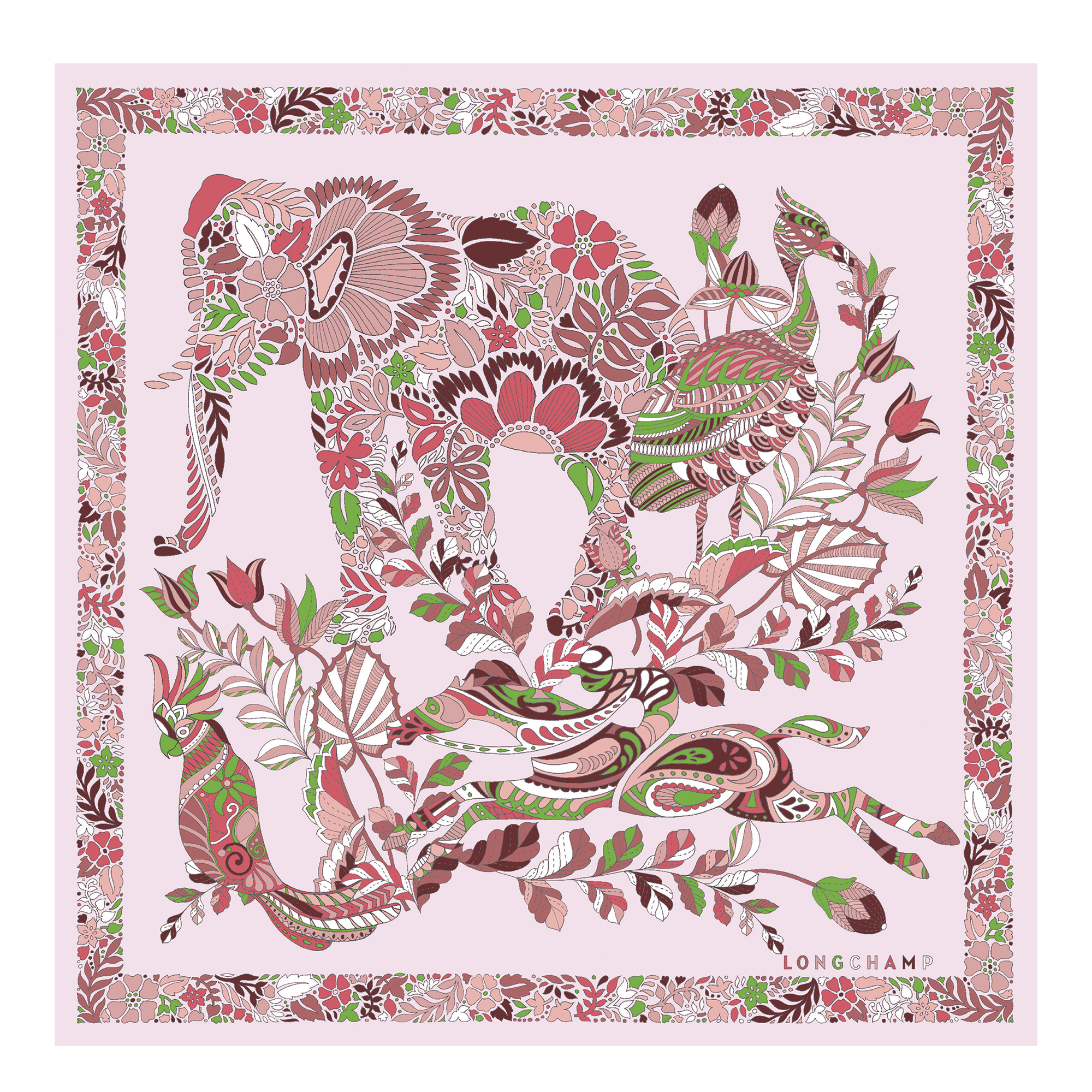 Silk scarf 50, Nude - View 1 of
2 - zoom in Forêt Longchamp Silk scarf 50, Nude