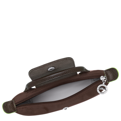 Le Pliage Green Pouch with handle, Mocha
